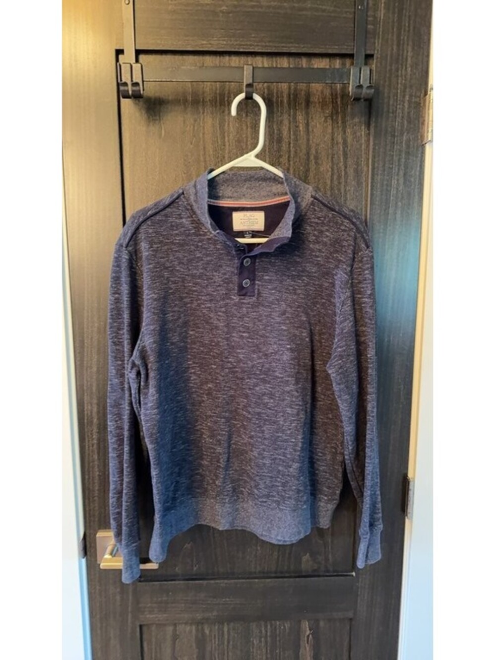 Flag & Anthem Men's Blue Pullover Henley Size L 0314